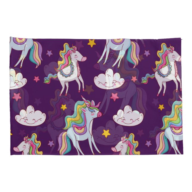 Funda De Cojín Patrón Unicorn Funny Magic Horse (Reverso-derecho)