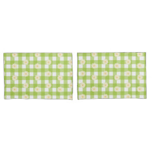 Funda De Cojín Patrón verde de Daisy Gingham