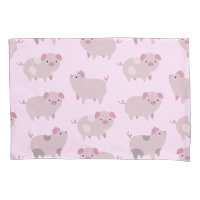 Patrón y puntos de pequeños lechones rosados