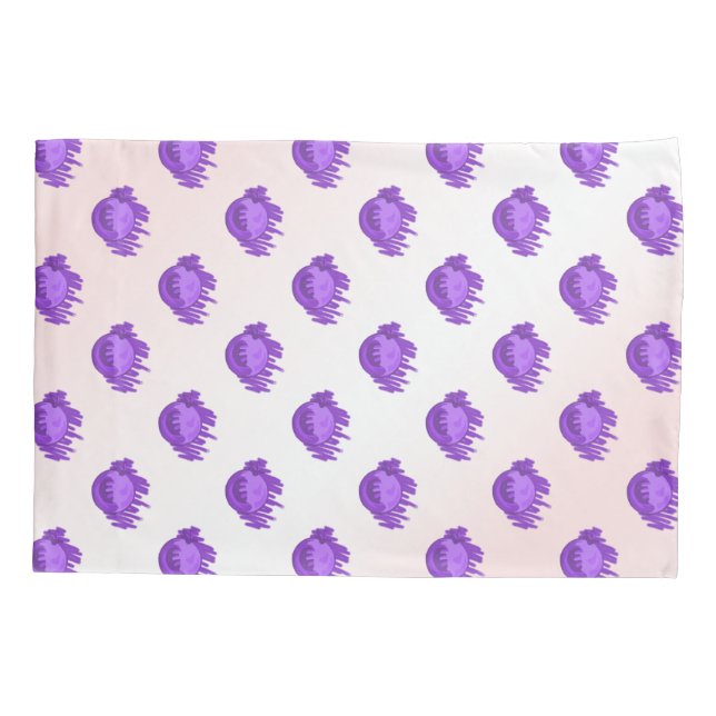 Funda De Cojín Patrones de frutas Blueberries y Crema (Reverso)