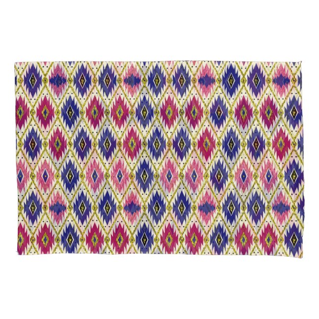 Funda De Cojín Patrones geométricos: Ilustra textil tradicional (Anverso)