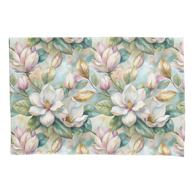 Funda De Cojín Pattern Elegant Magnolia Flowers (Anverso-izquierdo)