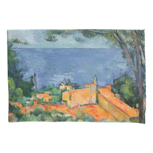 Funda De Cojín Paul Cezanne - Estaque con techos rojos (Anverso)