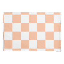 Peach Fuzz Checkered Gingham Pattern