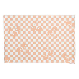 Funda De Cojín Peach Fuzz Cherry Gingham Pattern