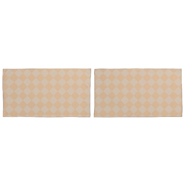 Funda De Cojín Peach Pillowcase Patrón de diamante HAMbyWG (Anverso - Set)