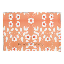 Funda De Cojín Peach Y Naranja Blancos