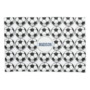 Funda De Cojín Pelota de fútbol personalizada con nombre y número