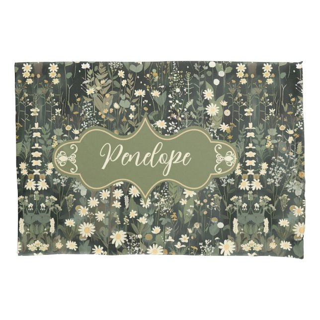 Funda De Cojín Penelope Dark Daisy Floral (Anverso)