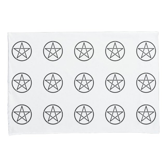 Funda De Cojín Pentáculo de Wiccan (Pentagram) (Anverso-Derecho)
