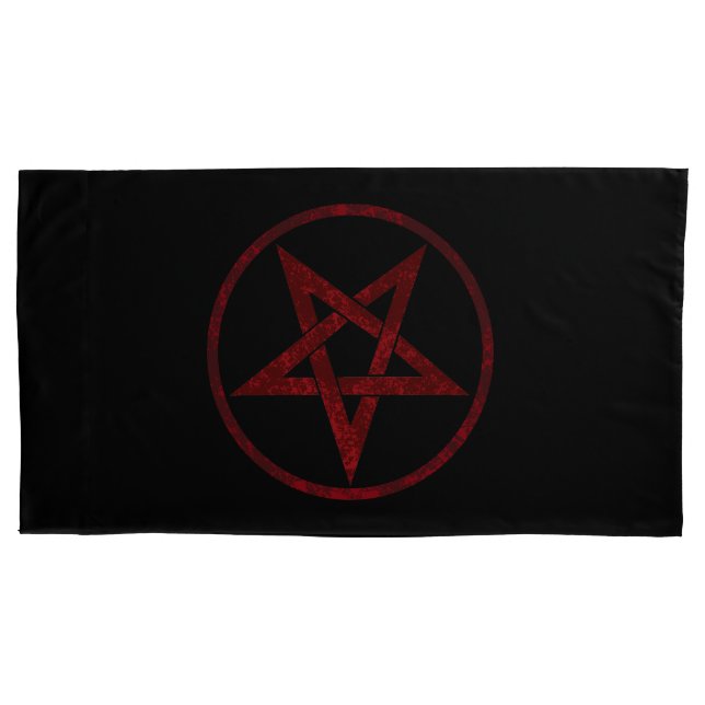 Funda De Cojín Pentagram del diablo Rojo (Anverso)