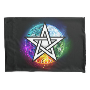 Funda De Cojín Pentagrama de Wiccan