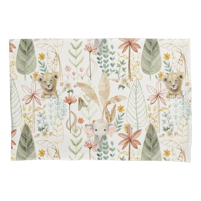 Funda De Cojín Pequeño león Rey Safari Jungle Niño Nursera (Anverso-izquierdo)