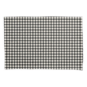 Funda De Cojín Pequeños diamantes blancos negros y antiguos