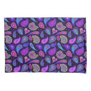 Funda De Cojín Perfectamente Purple Paisley Bonito