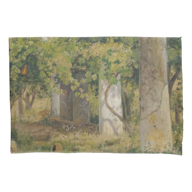 Funda De Cojín Pérgola Con Uvas De Vino (Paisaje De Viñedo) (Anverso-izquierdo)