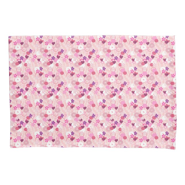 Funda De Cojín Perlas, Flores y Rosa (Anverso)