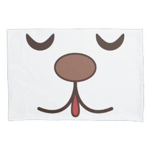Funda De Cojín Perro adorable cara a niños blanco