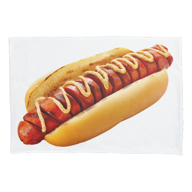 Funda De Cojín Perro caliente de SlipperyJoe's con vibra de BBQ d (Anverso)