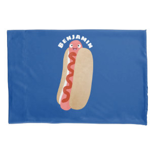 Funda De Cojín Perro caliente divertido lindo personalizado Weine