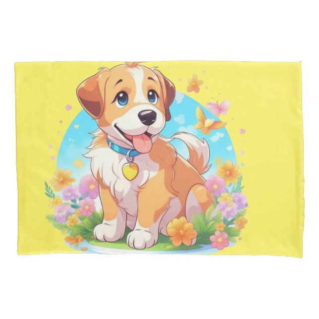 Funda De Cojín Perro de cachorro (Anverso)