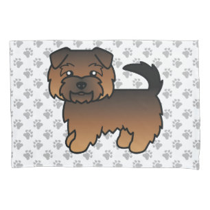 Funda De Cojín Perro de dibujos animados Grizzle Norfolk Terrier 