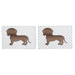 Funda De Cojín Perro De Dibujos Animados Salchicha Pelo Corto De 