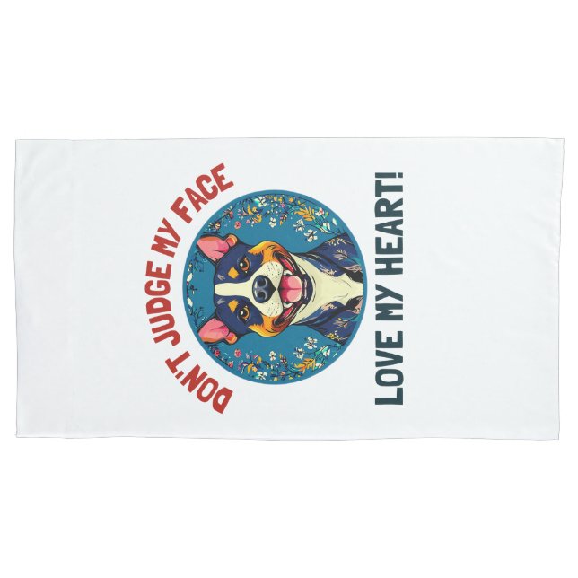 Funda De Cojín Perro de Pitbull (Anverso-izquierdo)