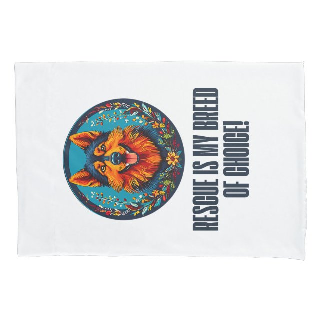 Funda De Cojín Perro de refugio alemán (Anverso)