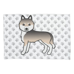 Funda De Cojín Perro Husky Siberiano Castaño Lindo & Patas