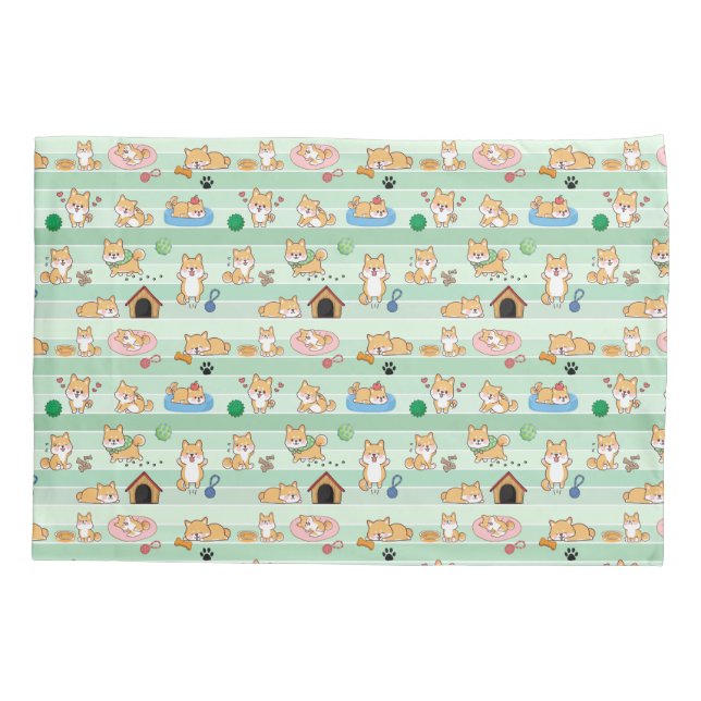 Funda De Cojín perro lindo jugando saltar durmiendo (Reverso)