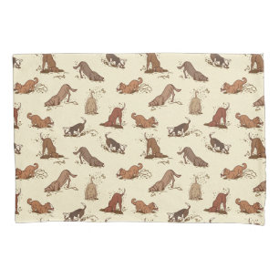 Funda De Cojín Perros cavadores de tierra - patrón de vacaciones