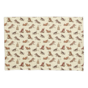 Funda De Cojín Perros cavadores de tierra - patrón de vacaciones