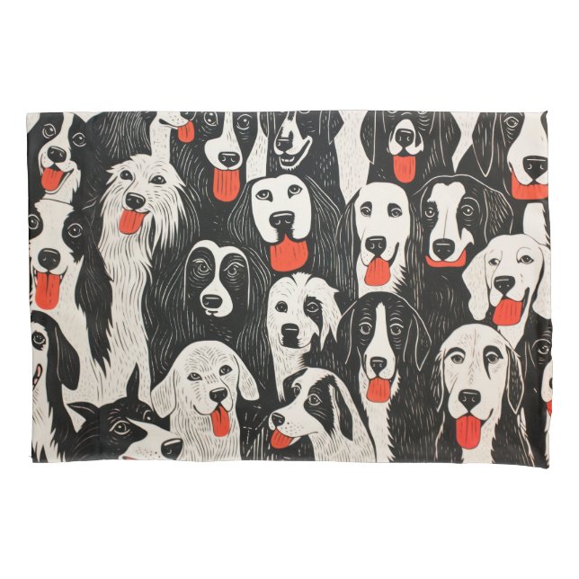 Funda De Cojín Perros de cachorros (Anverso)
