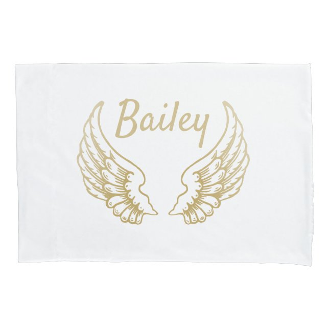 FUNDA DE COJÍN PERSONALISED GOLD ANGEL WINGS (Anverso)