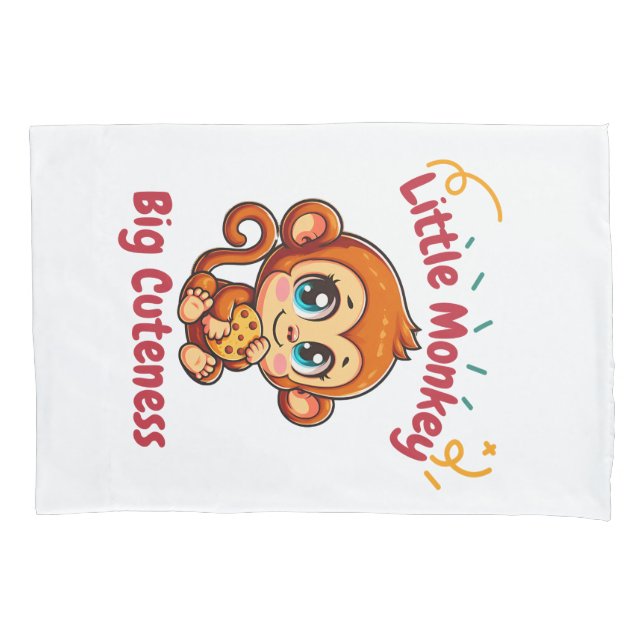 Funda De Cojín Personalizado de galletas de chimpancé de mono lin (Anverso-izquierdo)