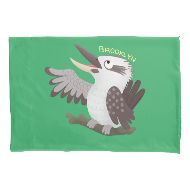 Funda De Cojín Personalizado de kookaburra gracioso (Anverso)