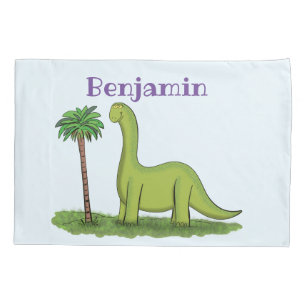 Funda De Cojín Personalizado de los dinosaurios de brontosauro ve