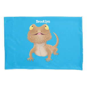 Funda De Cojín Personalizado del lagarto de dragón barbudo