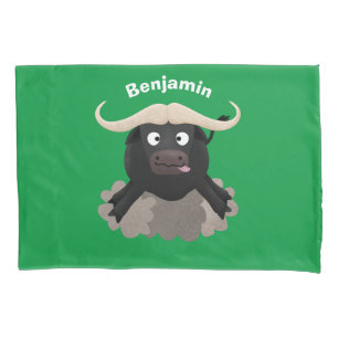 Funda De Cojín Personalizado divertida de búfalo de agua corrient