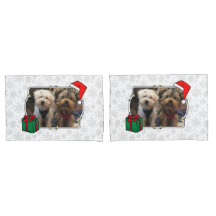 Funda De Cojín Personalizado Dos Navidades de fotografía Santa Ha