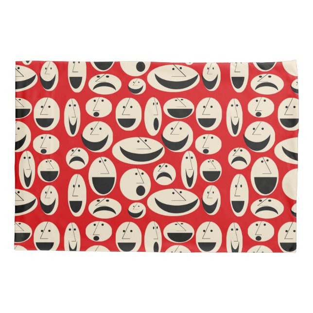 Funda De Cojín Personalizado Retro Rostros Patrón Iglú (Reverso)