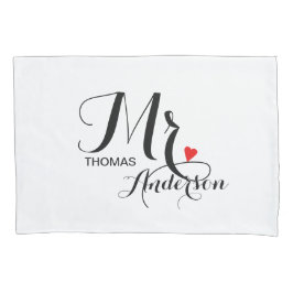 Funda De Cojín Personalizado Sr. y Sra. Boda Parejas