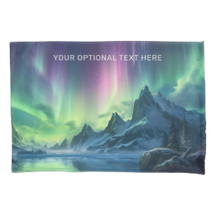 Funda De Cojín Personalizado Texto Aurora Borealis