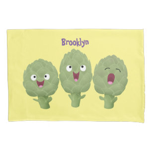 Funda De Cojín Personalizado vegetal de alcachofas de canto lindo