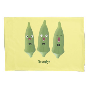 Funda De Cojín Personalizado vegetal de okra cantante