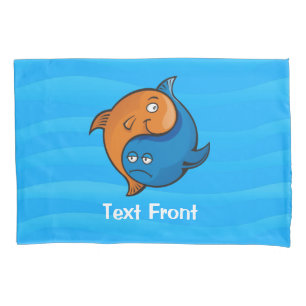 Funda De Cojín Personalizado Yin Yang Fish