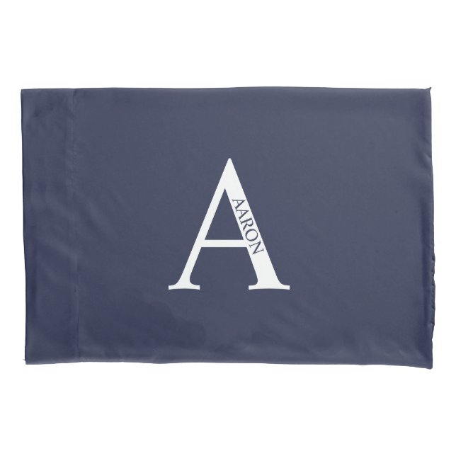 Funda De Cojín Personalized Monogram and Name Pillow Case (Anverso)