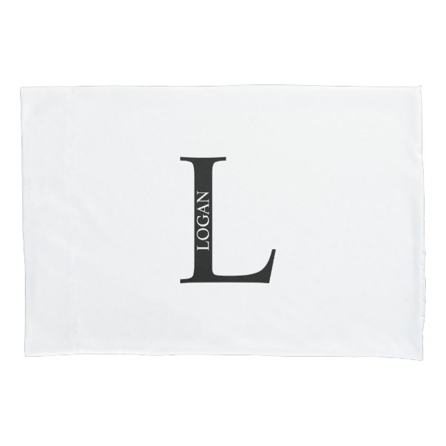 Funda De Cojín Personalized Monogram and Name Pillow Case (Anverso)