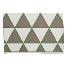 Funda De Cojín Personalized Sage Green Taupe Triangle Modern Chic